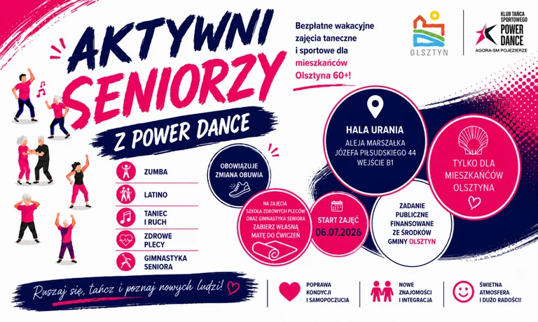 Aktywni Seniorzy z Power Dance. Bezpłatnie w Olsztynie